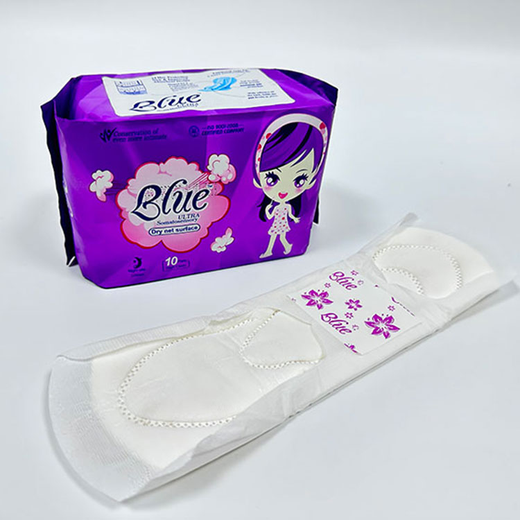青い生理用ナプキン